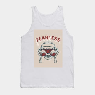 Fearless Skull With Binoculars Tank Top